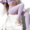 Clothing Rebellious Fashion | Lilac Frill Sleeve Co-Ord Set - Demmie