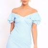 Clothing Rebellious Fashion | Blue Polka Dot Frill Dress - Halynn