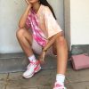 Clothing Rebellious Fashion | Pink And Peach Cloudy Tie Dye Tshirt Dress - Clara