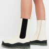 Shoes Rebellious Fashion | Ecru Chunky Clear Sole Leather Boots - Maree