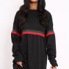 Clothing Rebellious Fashion | Black Stripe Jumper Dress - Finley