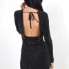 Clothing Rebellious Fashion | Delara Black Drooped Back Dress