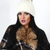 Clothing Rebellious Fashion | Charlie White Faux Fur Bobble Hat