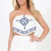 Clothing Rebellious Fashion | White Embroidered Co-Ord - Athena