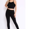 Clothing Rebellious Fashion | Black Frill Cami And Trousers Co-Ord - Autymn