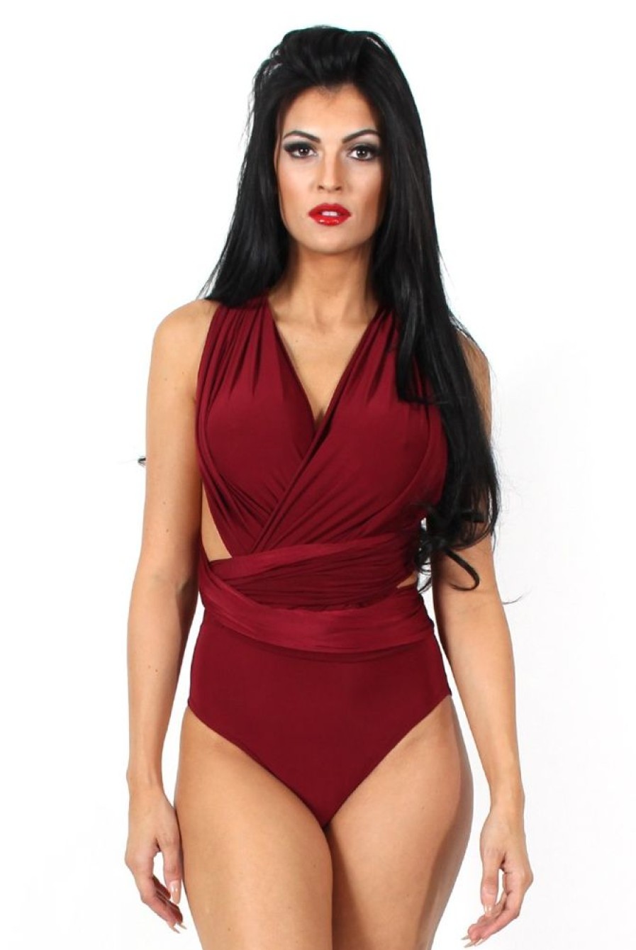 Clothing Rebellious Fashion | Emi Wine Multiway Bodysuit