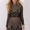 Clothing Rebellious Fashion | Black Lace Bodycon Dress - Giselle