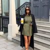 Clothing Rebellious Fashion | Khaki Utility Belted Zip Front Shirt Dress - Meliyah