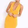 Clothing Rebellious Fashion | Mustard Racer Back Frill Midi Dress - Camilla