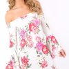 Clothing Rebellious Fashion | Off Shoulder Flower Dress - Mitsie