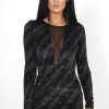 Clothing Rebellious Fashion | Lindie Black Sequin Long Sleeve Bodycon Dress