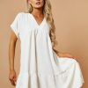 Clothing Rebellious Fashion | White V-Neck Tiered Frill Mini Dress - Kate