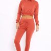 Clothing Rebellious Fashion | Rust Frill Hem Tracksuit - Adah