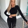 Clothing Rebellious Fashion | Black Cut Out Detail Gym Crop Top - Ellison