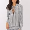 Clothing Rebellious Fashion | Blue & White Stripe Shirt Dress - Lavern