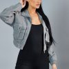 Clothing Rebellious Fashion | Grey Cargo Pocket Sweatshirt Jacket - Ovella