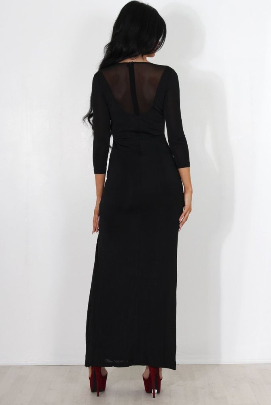 Clothing Rebellious Fashion | Alizah Black Tie Front Maxi Dress