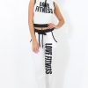 Clothing Rebellious Fashion | Borro White Two Piece Activewear Set