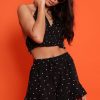 Clothing Rebellious Fashion | Black Polka Dot Shorts And Halterneck Co-Ord - Alivia