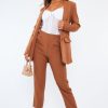 Clothing Rebellious Fashion | Camel Tailored Blazer And Trouser Set - Raea