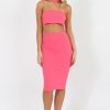 Clothing Rebellious Fashion | Bright Pink Two Piece With Choker - Hope