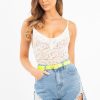 Clothing Rebellious Fashion | White Plunge V Front Lace Bodysuit - Tiah