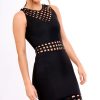 Clothing Rebellious Fashion | Black Lattice Cut Out Bandage Dress - Katalea