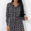 Clothing Rebellious Fashion | Jennifer Black Aztec Print Shirt Dress