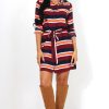 Clothing Rebellious Fashion | Kamie Striped Rust Shirt Dress