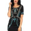 Clothing Rebellious Fashion | Kimi Black Sequin Short Sleeve Dress